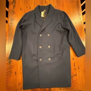 Kate Spade Saturday Women’s Wool Blend Navy Blue Coat NWT Size L